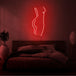 Neonlamp van vrouwen lichaam in kleur rood